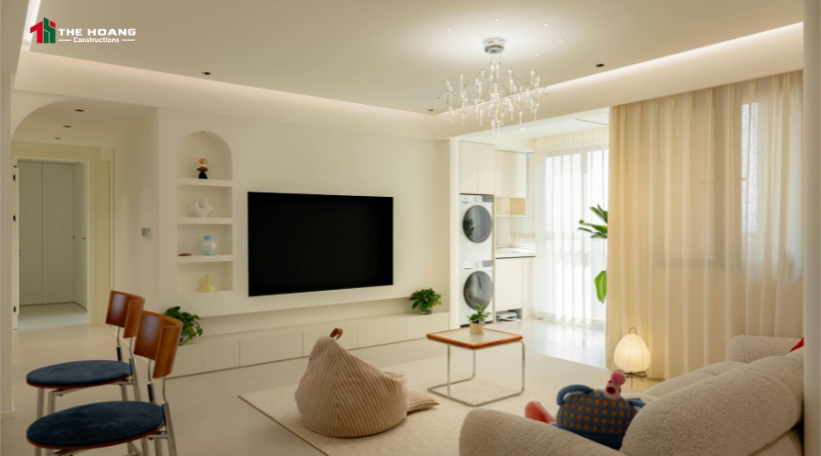 Tủ kệ tivi kết hợp kệ trang trí